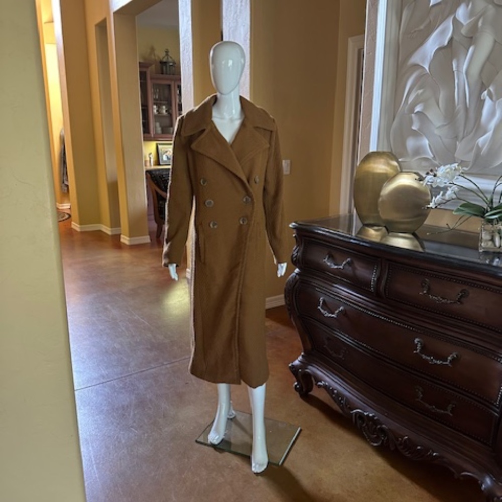 Free People wool blend double breasted overcoat